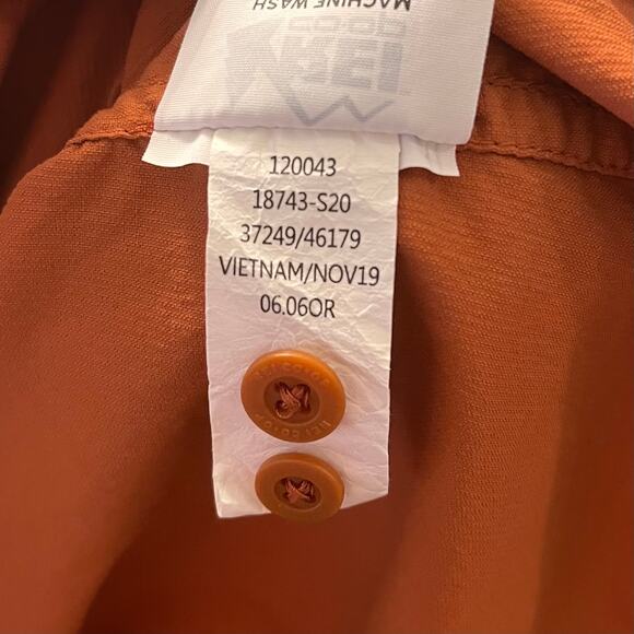 REI Co-op Sahara Hiking Shirt Women XS Orange Nylon Stretch Outdoor Gorpcore - Picture 8 of 11